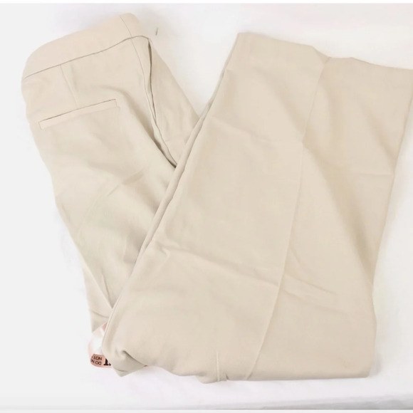 NWT House of CB Alivia BEIGE LOOSE FIT TROUSERS straight leg minimalist size M - Picture 7 of 16